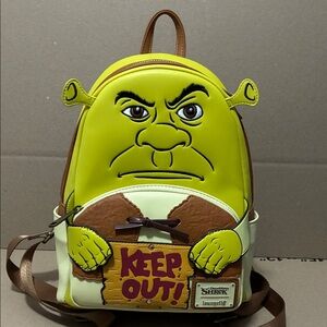 Loungefly Shrek Backpack - Lime Green and Brown